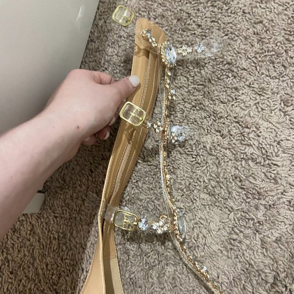 bejeweled nude gladiator sandals - Picture 4 of 7